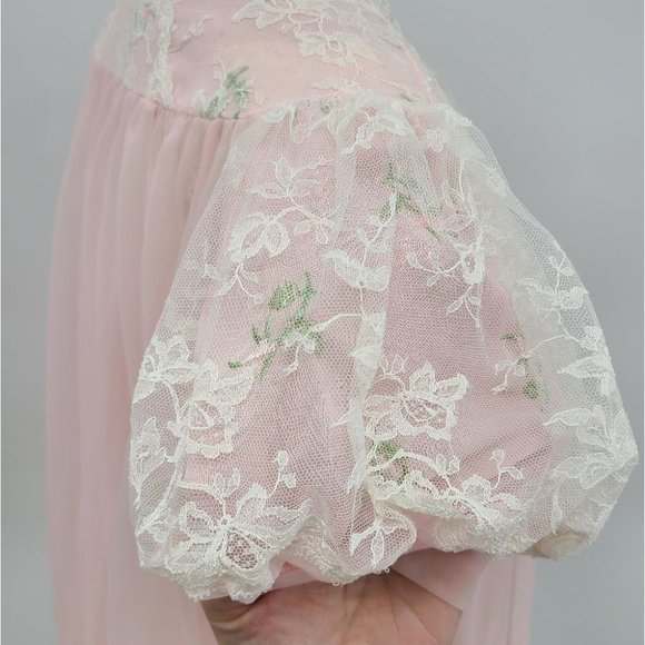 Vintage Linda Underlovelies Chiffon Babydoll Night Gown and Robe - Picture 6 of 14